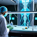 **Prompt:** A futuristic, bright laboratory setting. In the foreground, glowing, abstract representations of healthy human cells, some undergoing "reprogramming" or transformation, with senescent "zombie cells" being precisely removed by advanced, laser-like beams. Background shows scientific instruments and subtle digital interfaces displaying DNA strands and epigenetic markers. The overall mood is one of scientific breakthrough, precision, and hopeful innovation for healthy longevity.
