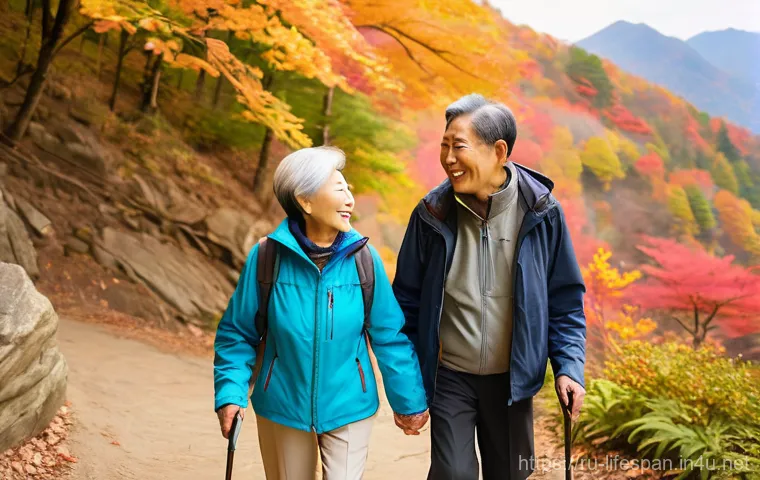 한국 평균수명 - **Prompt: A vibrant, colorful Korean dining table laden with an array of healthy, traditional dishes...
