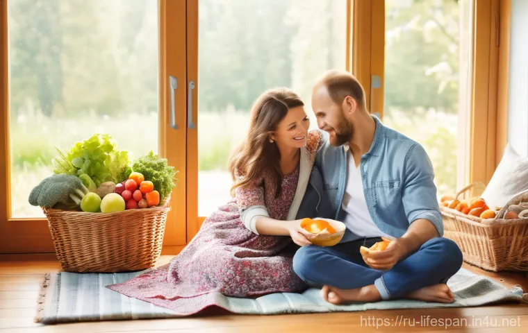 경제적 수준과 평균수명 - Image Prompt 1: Flourishing Family Life with Financial Peace**